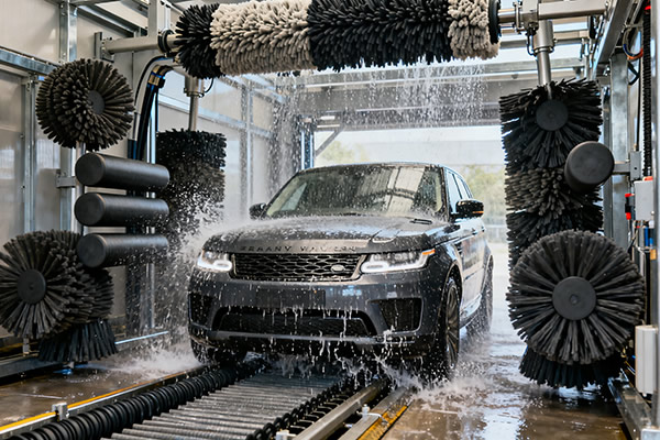 橡胶滚轮应用于洗车行业